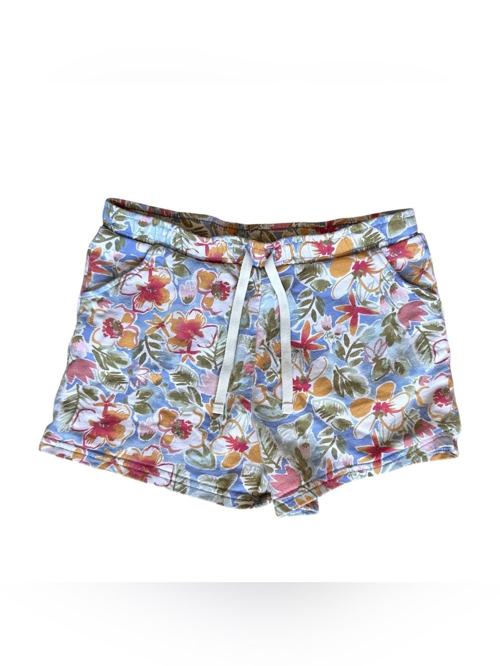 Carter's Size 12 Girls cotton floral pull on casual pajama lounge shorts